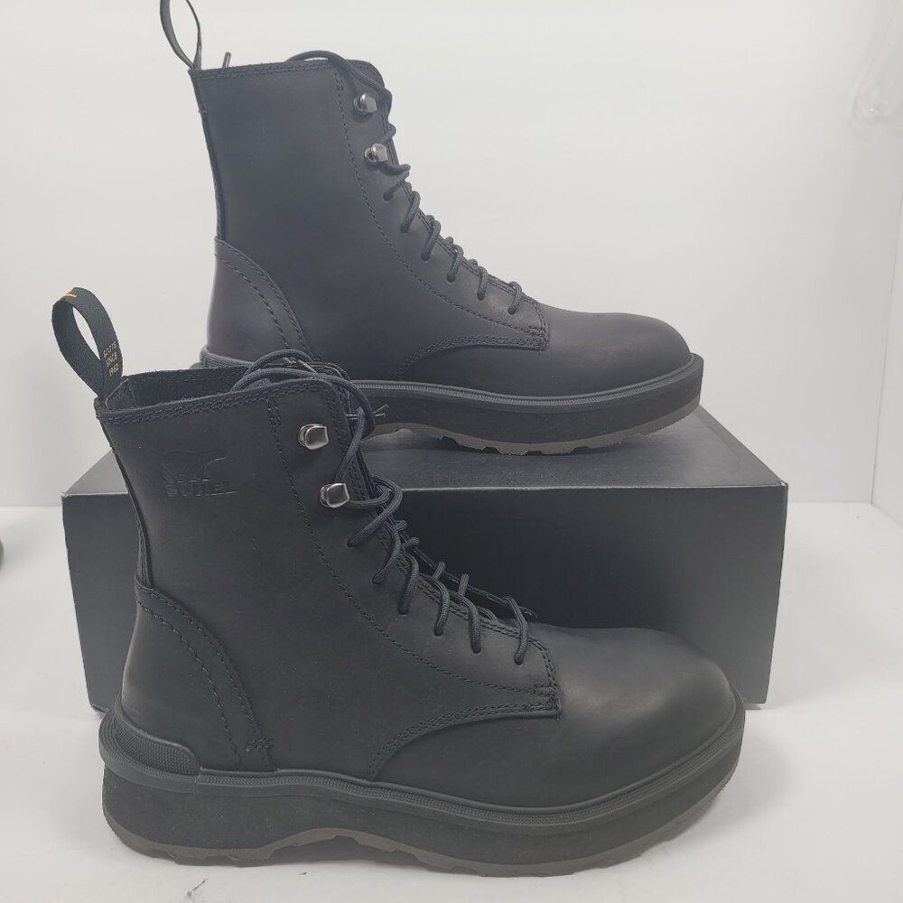 Sorel Hi-Line Lace Women's Black Boots NL4879-010 US Size 7 NWB